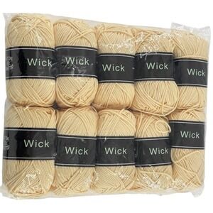 Wick Cotton Yarn 10 Skeins Cream Color 1120 Yards‎ Craft Project